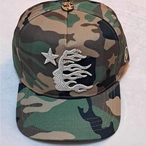 Hellstar Camo Snap-Back Rhinestone Logo